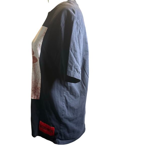 Nature is Metal Life Eats Life Graphic Tee, Rabbit, Streetwear, Black, Large - Picture 5 of 8